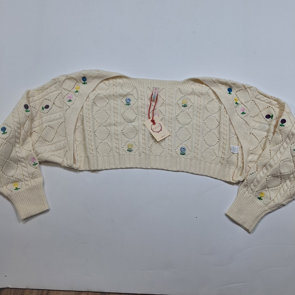 Cream Embroidered Women's Sweater